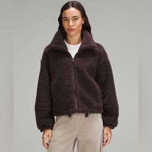 Lululemon Cinchable Fleece Zip Up, Espresso